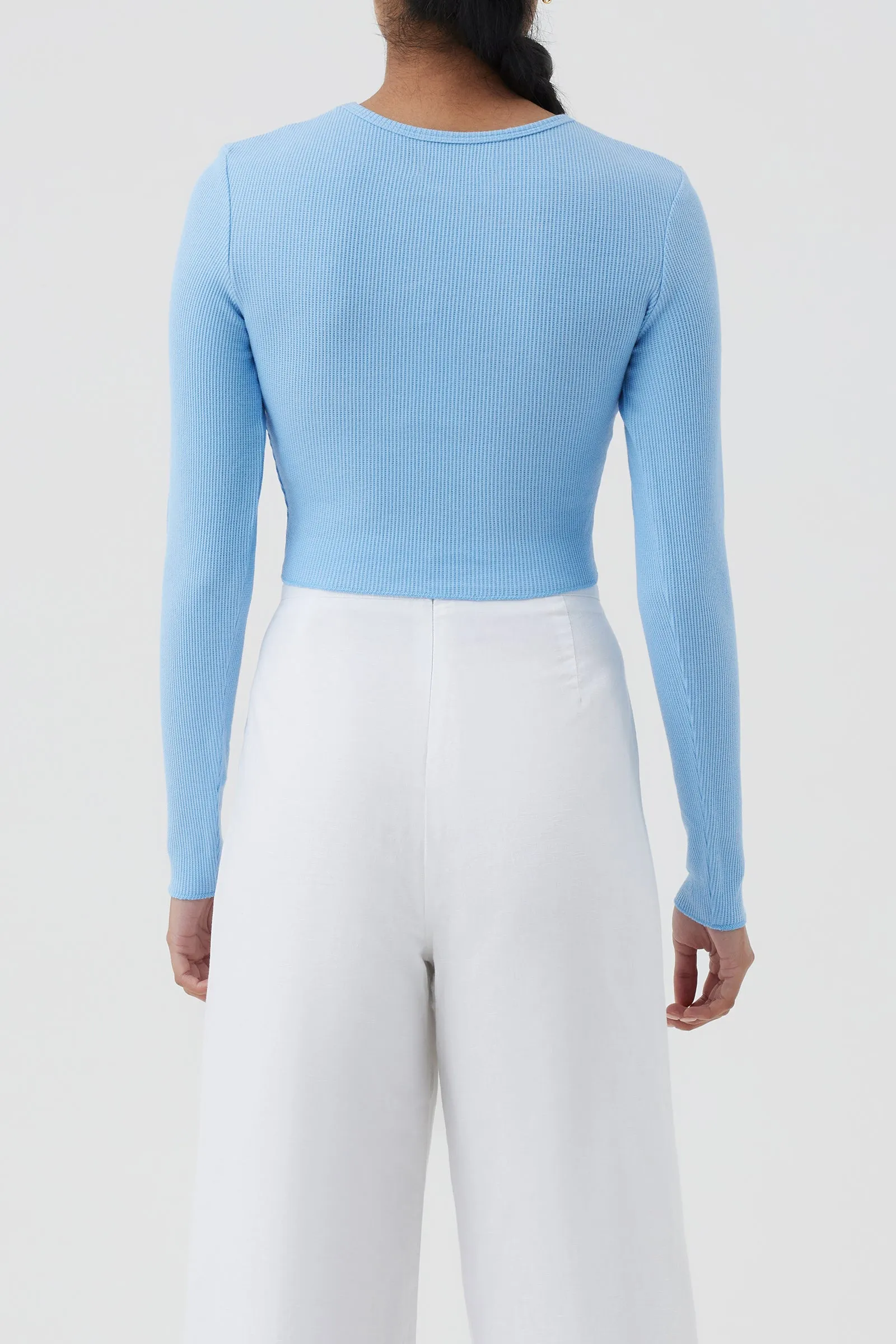 CAMERON WAFFLE LS TEE sold by Nude Lucy product image thumbnail 4