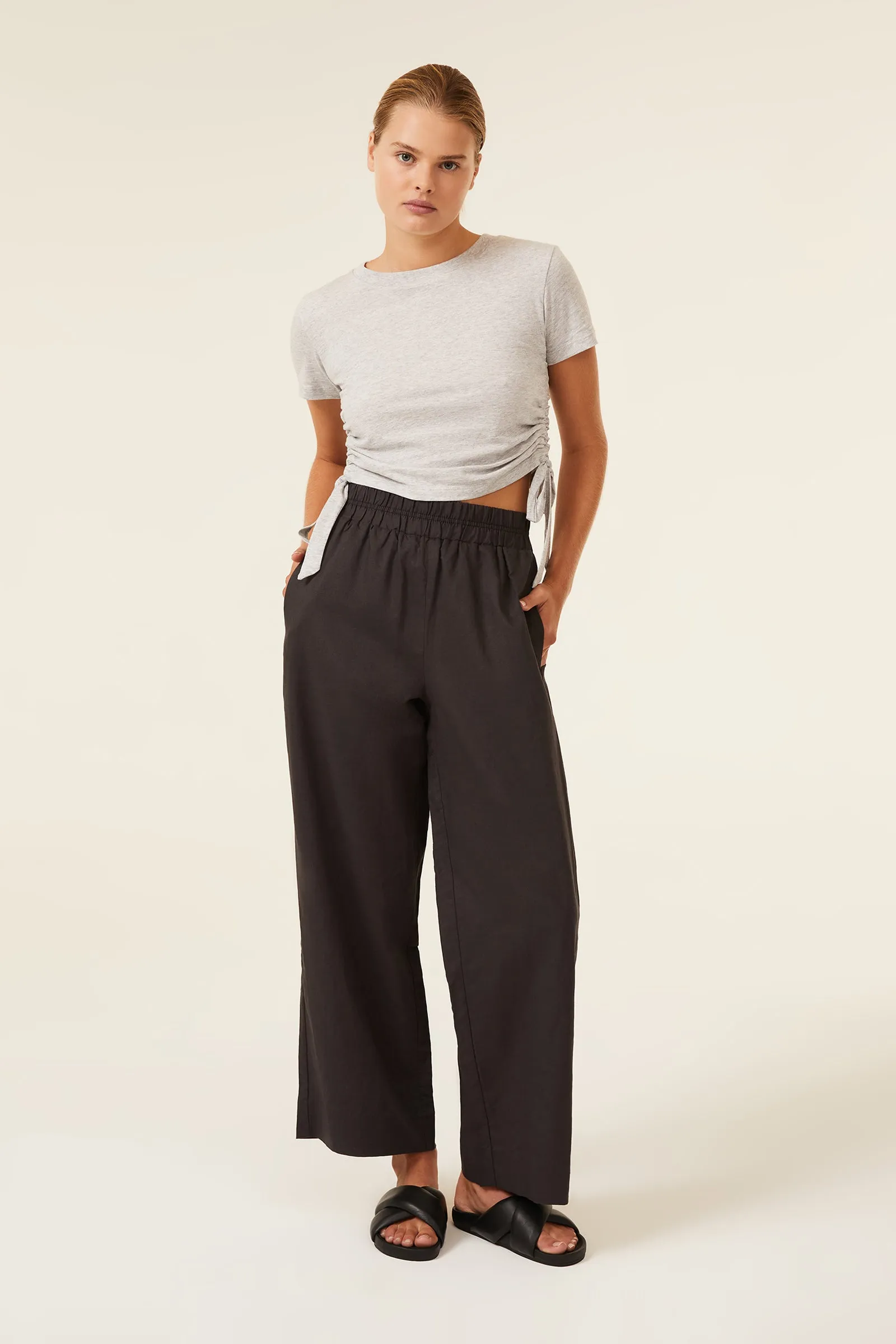 ROWAN ORGANIC DRAWSTRING TEE sold by Nude Lucy