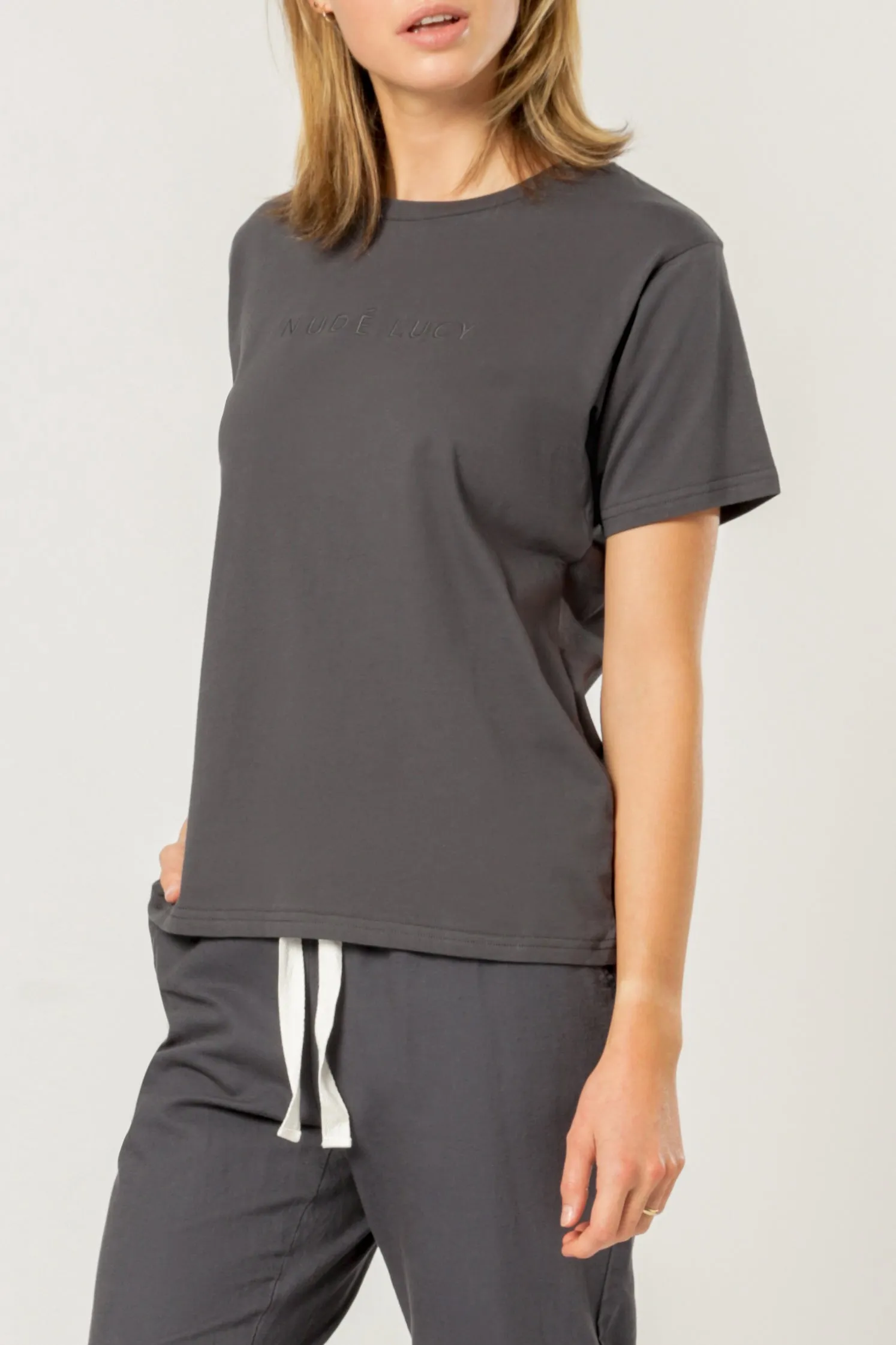 NUDE LUCY EMBR SLOGAN TEE sold by Nude Lucy product image thumbnail 2