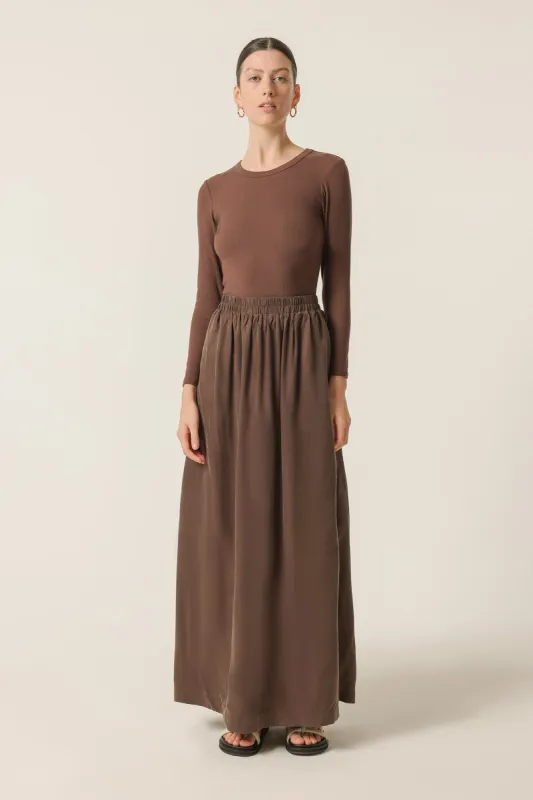 GIA CUPRO MAXI SKIRT sold by Nude Lucy