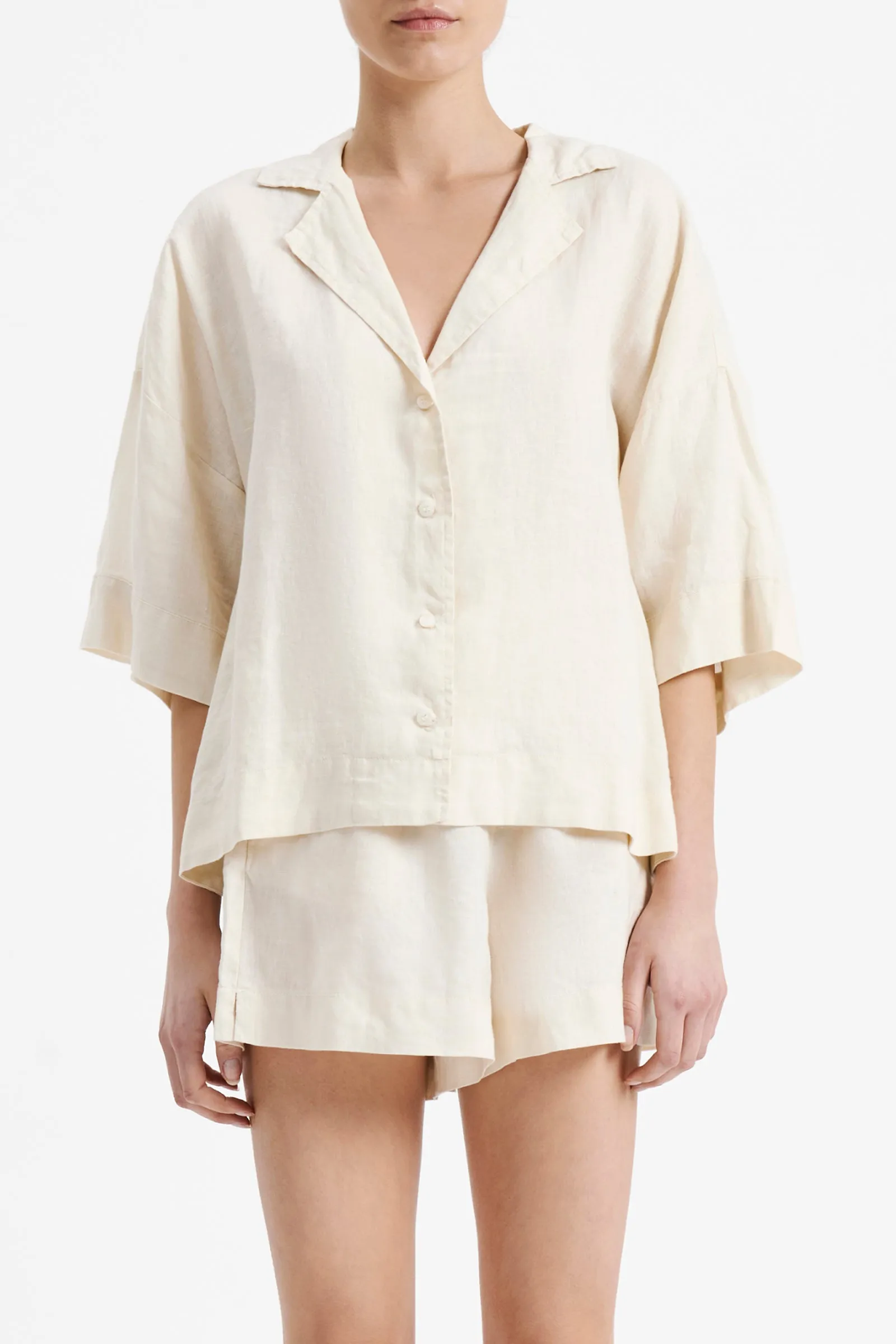 NUDE LINEN LOUNGE SHIRT sold by Nude Lucy product image thumbnail 3