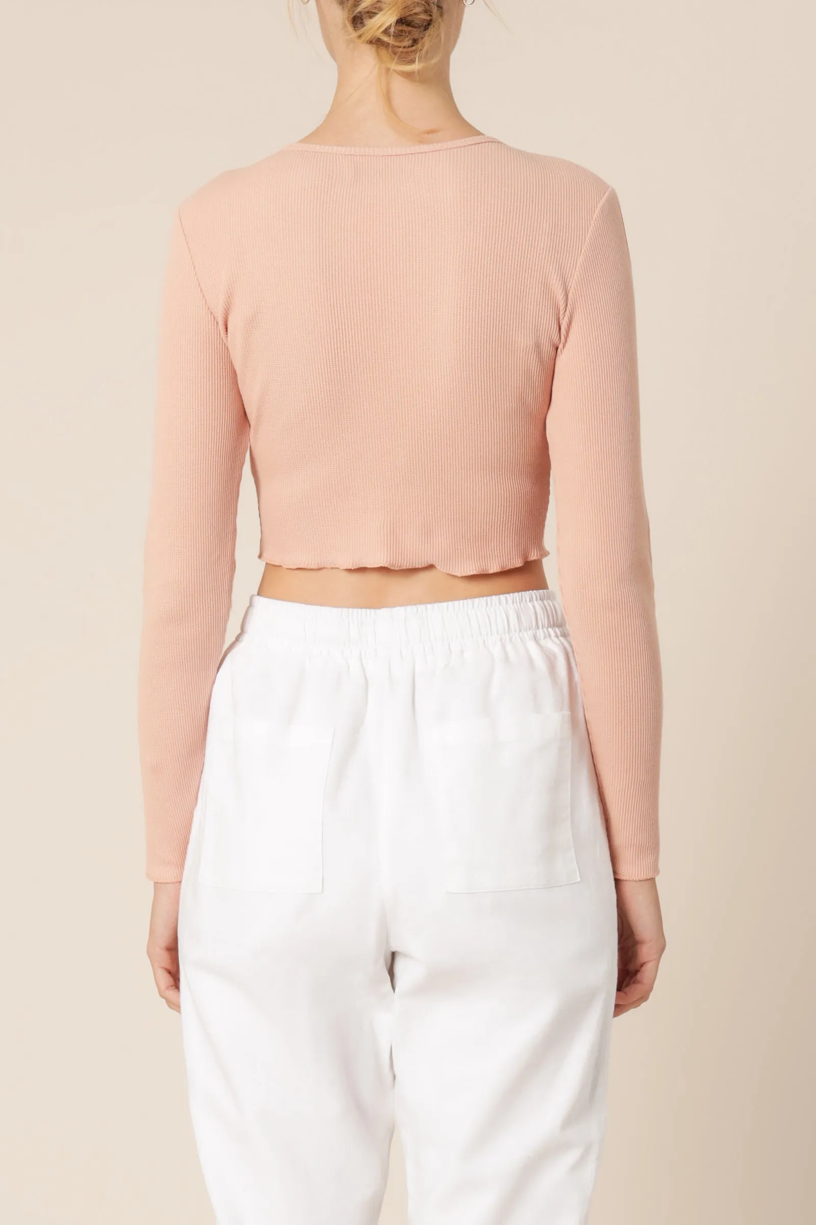 CAMERON WAFFLE LS TEE sold by Nude Lucy product image thumbnail 4