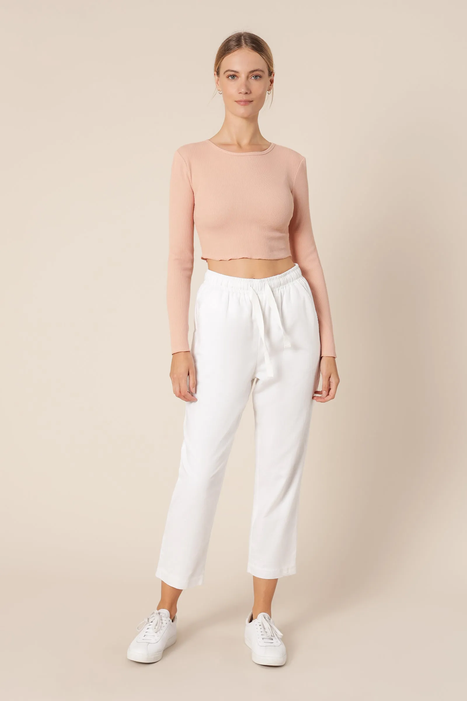 CAMERON WAFFLE LS TEE sold by Nude Lucy