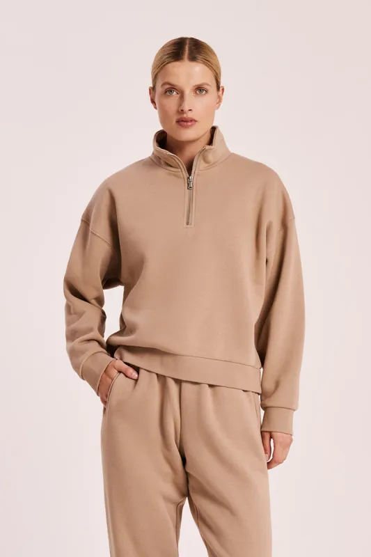 CARTER CLASSIC ZIP FRONT SWEAT sold by Nude Lucy