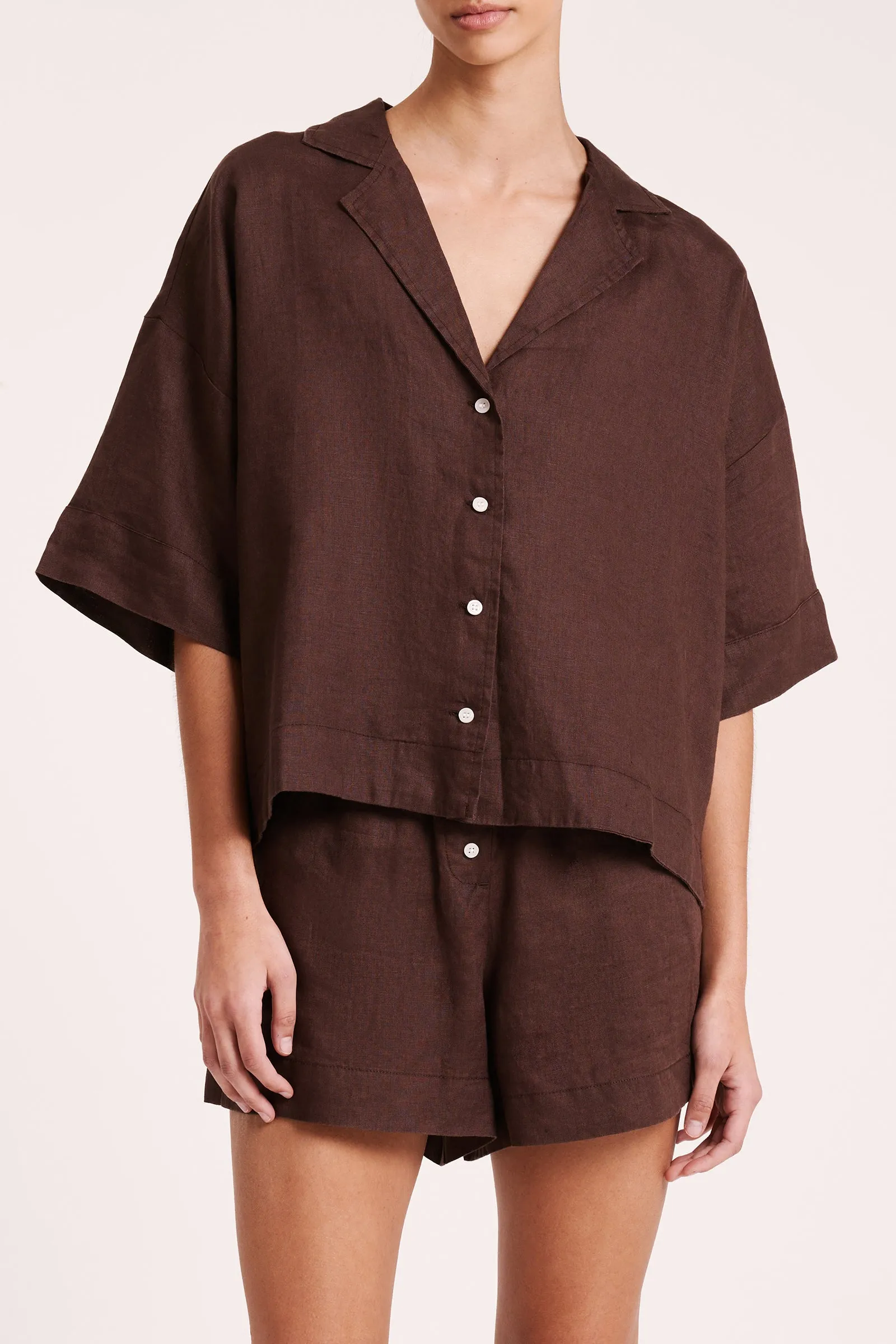 LOUNGE LINEN SHIRT sold by Nude Lucy product image thumbnail 2