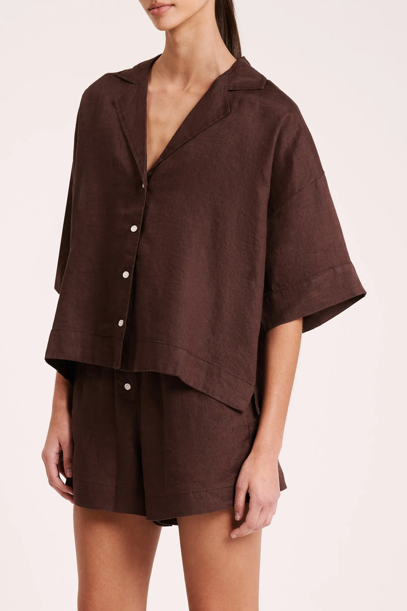 LOUNGE LINEN SHIRT sold by Nude Lucy product image thumbnail 3