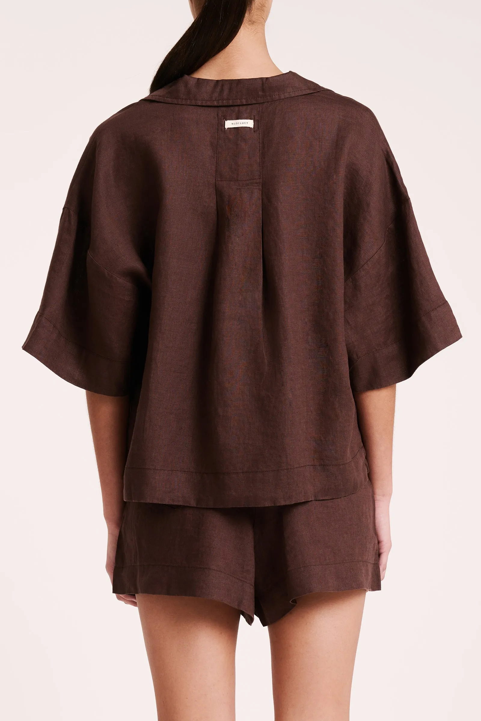 LOUNGE LINEN SHIRT sold by Nude Lucy product image thumbnail 4