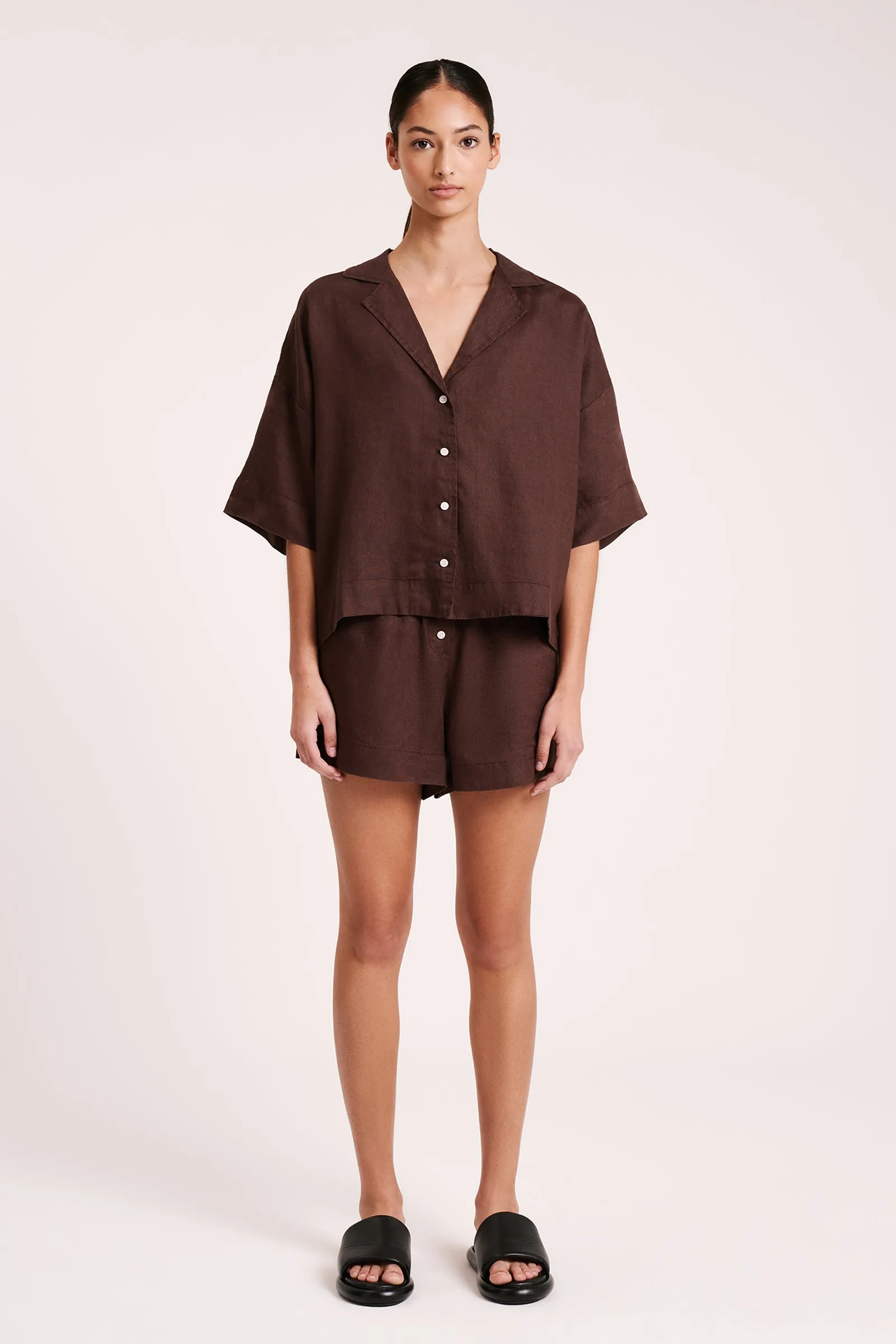 LOUNGE LINEN SHIRT sold by Nude Lucy