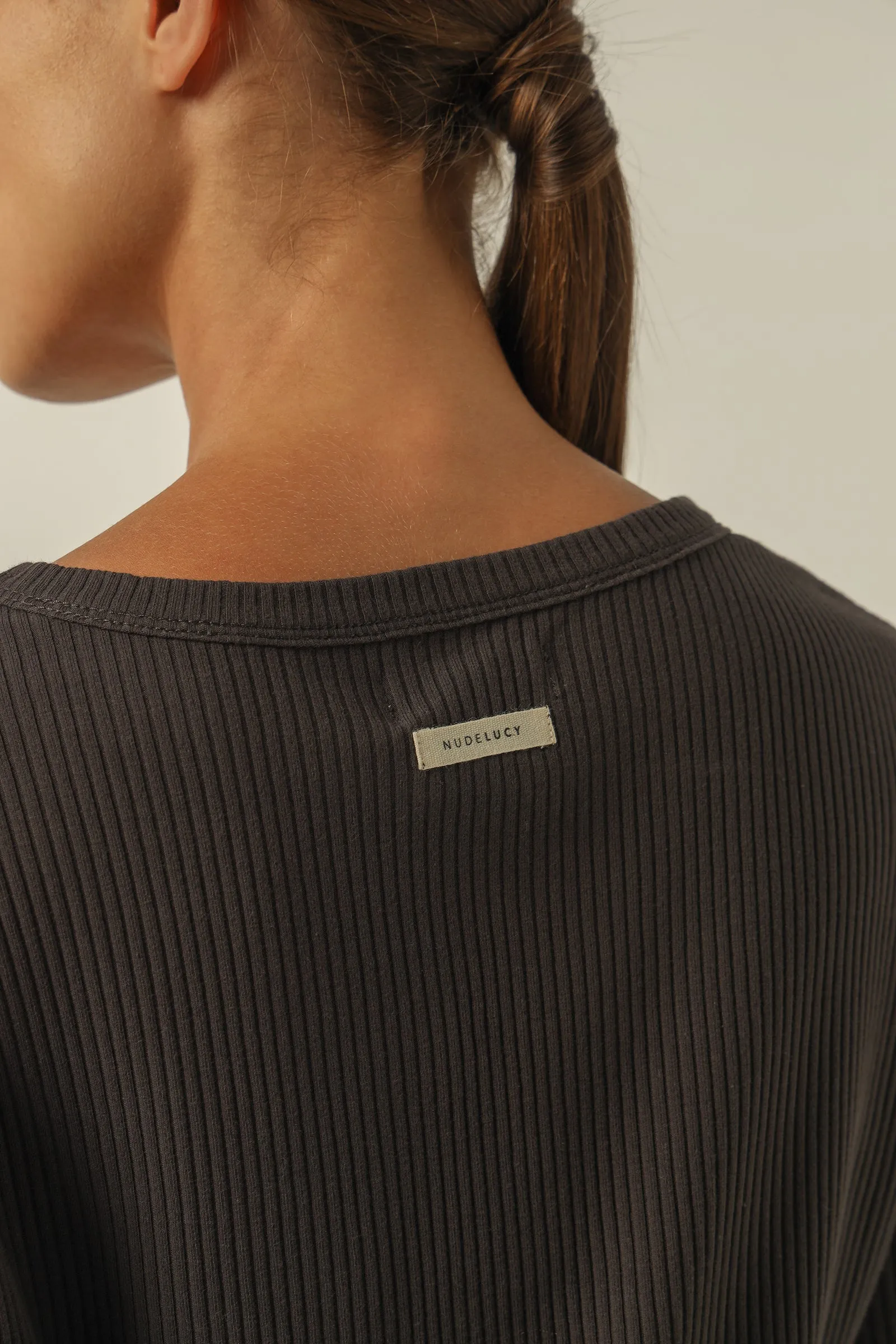 NUDE LOUNGE RIBBED TEE sold by Nude Lucy product image thumbnail 5