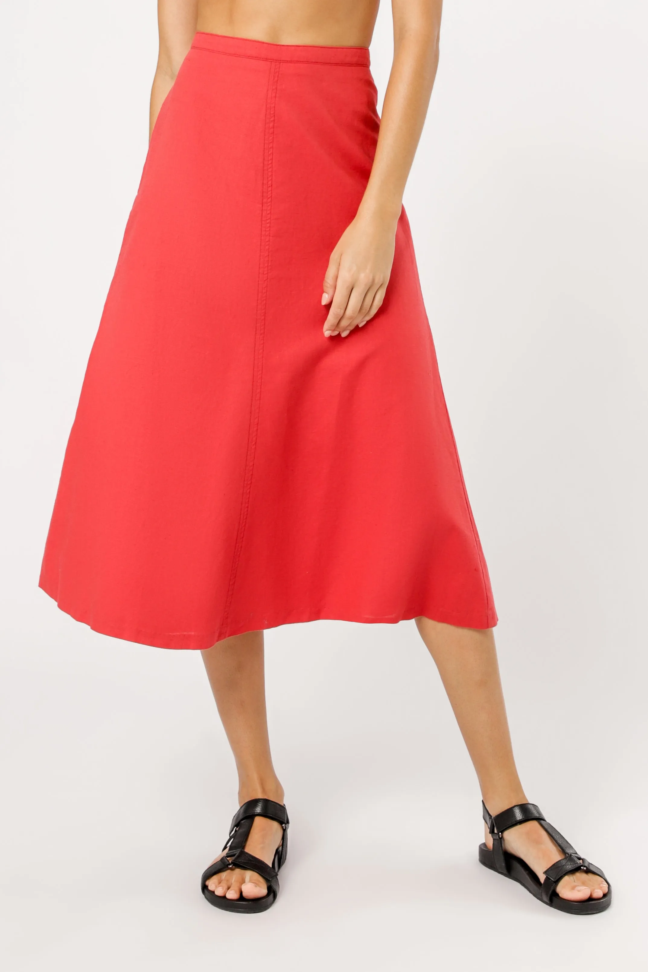 ISLA LINEN MIDI SKIRT sold by Nude Lucy product image thumbnail 2