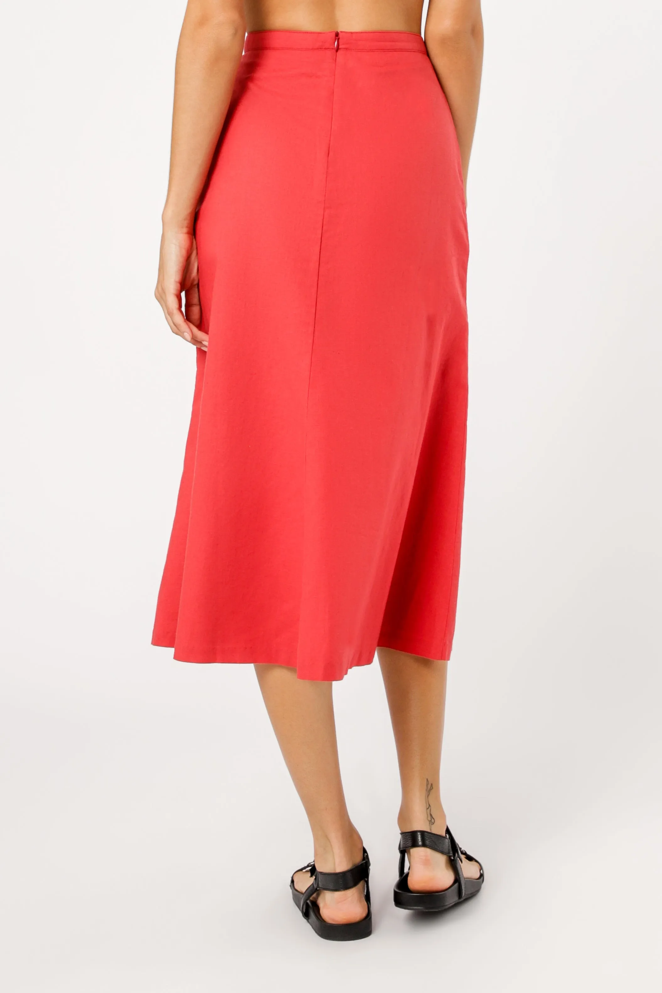 ISLA LINEN MIDI SKIRT sold by Nude Lucy product image thumbnail 3