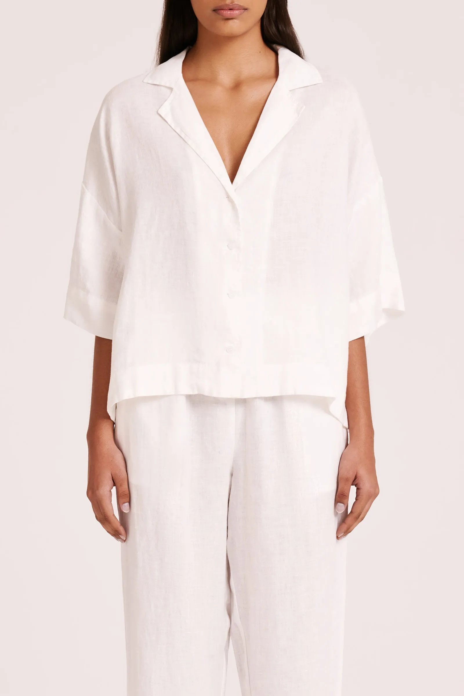 LOUNGE LINEN SHIRT sold by Nude Lucy product image thumbnail 2