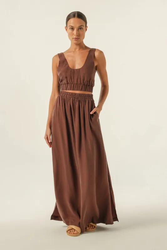 GIA CUPRO MAXI SKIRT sold by Nude Lucy