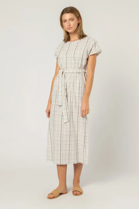 WREN CHECK MIDI DRESS sold by Nude Lucy