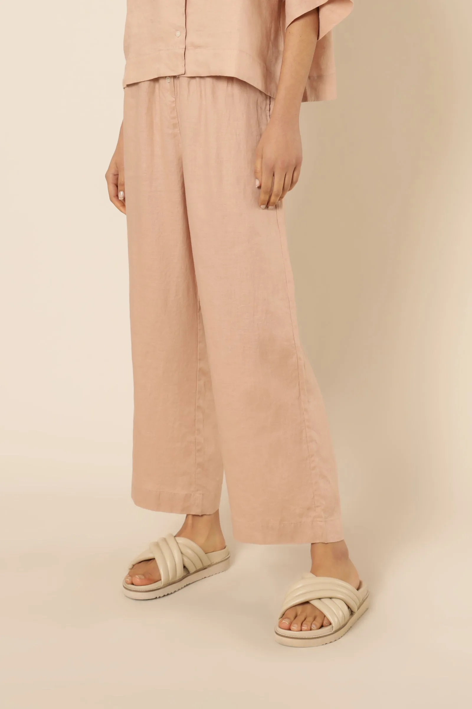 NUDE LINEN LOUNGE CROP PANT sold by Nude Lucy product image thumbnail 3