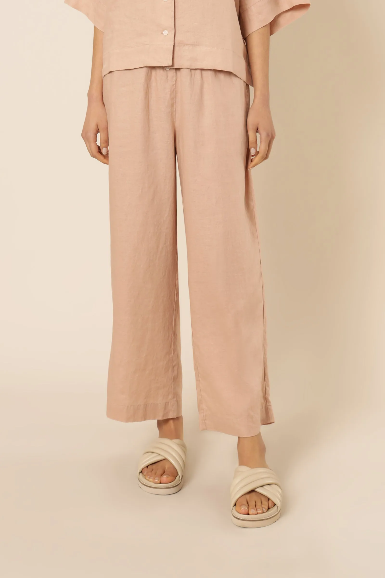 NUDE LINEN LOUNGE CROP PANT sold by Nude Lucy product image thumbnail 2