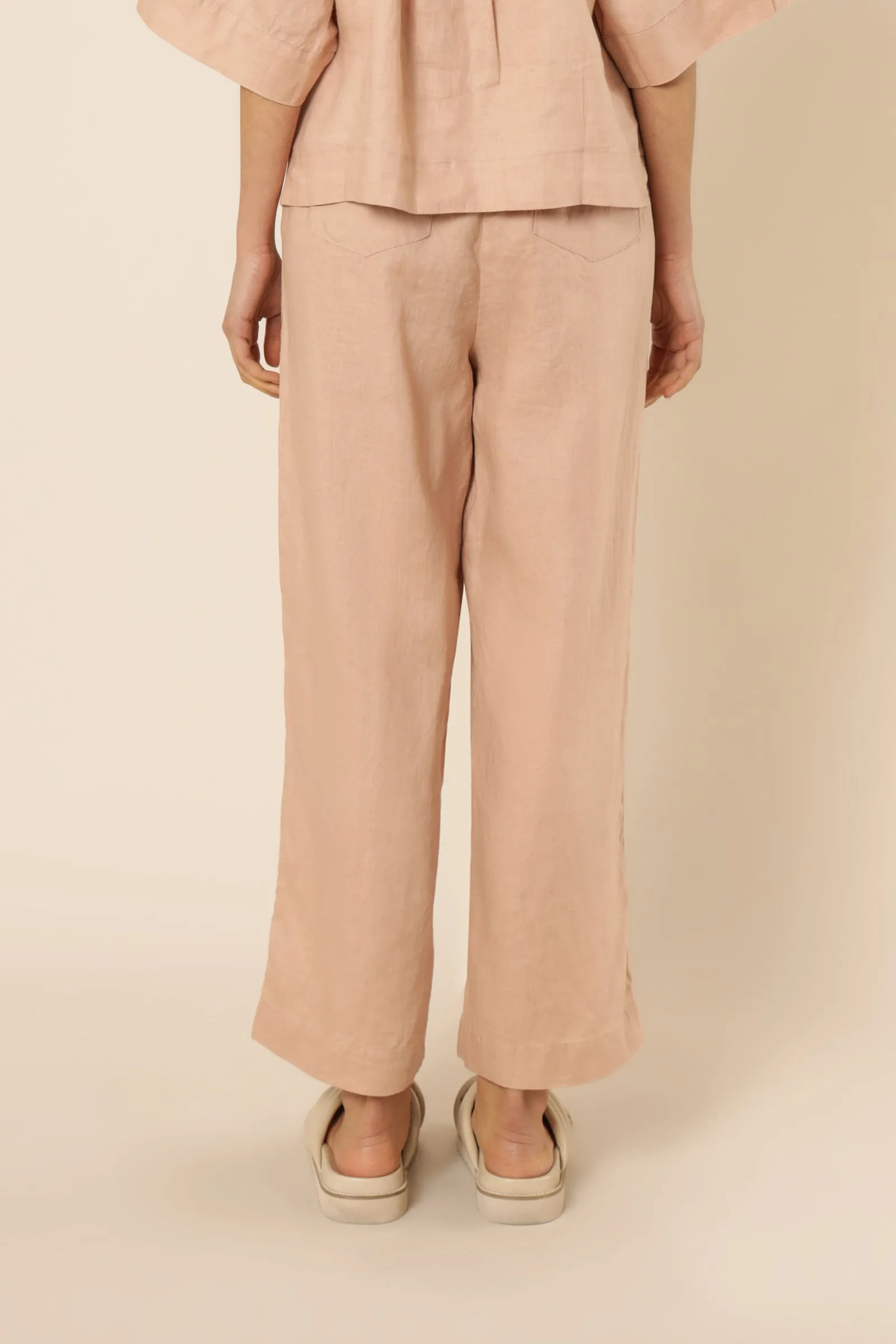NUDE LINEN LOUNGE CROP PANT sold by Nude Lucy product image thumbnail 4