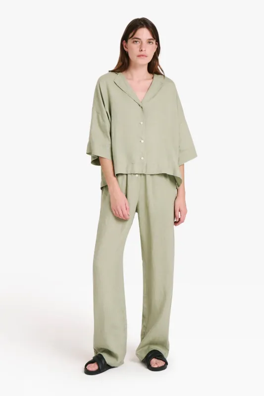 LOUNGE LINEN SHIRT & PANT SET sold by Nude Lucy