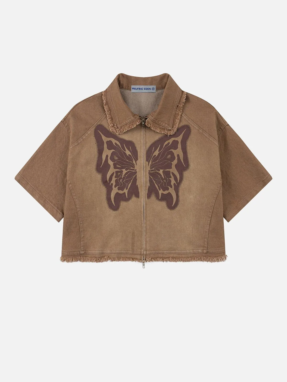 Aelfric Eden Butterfly Washed Denim Shirt sold by Aelfric Eden