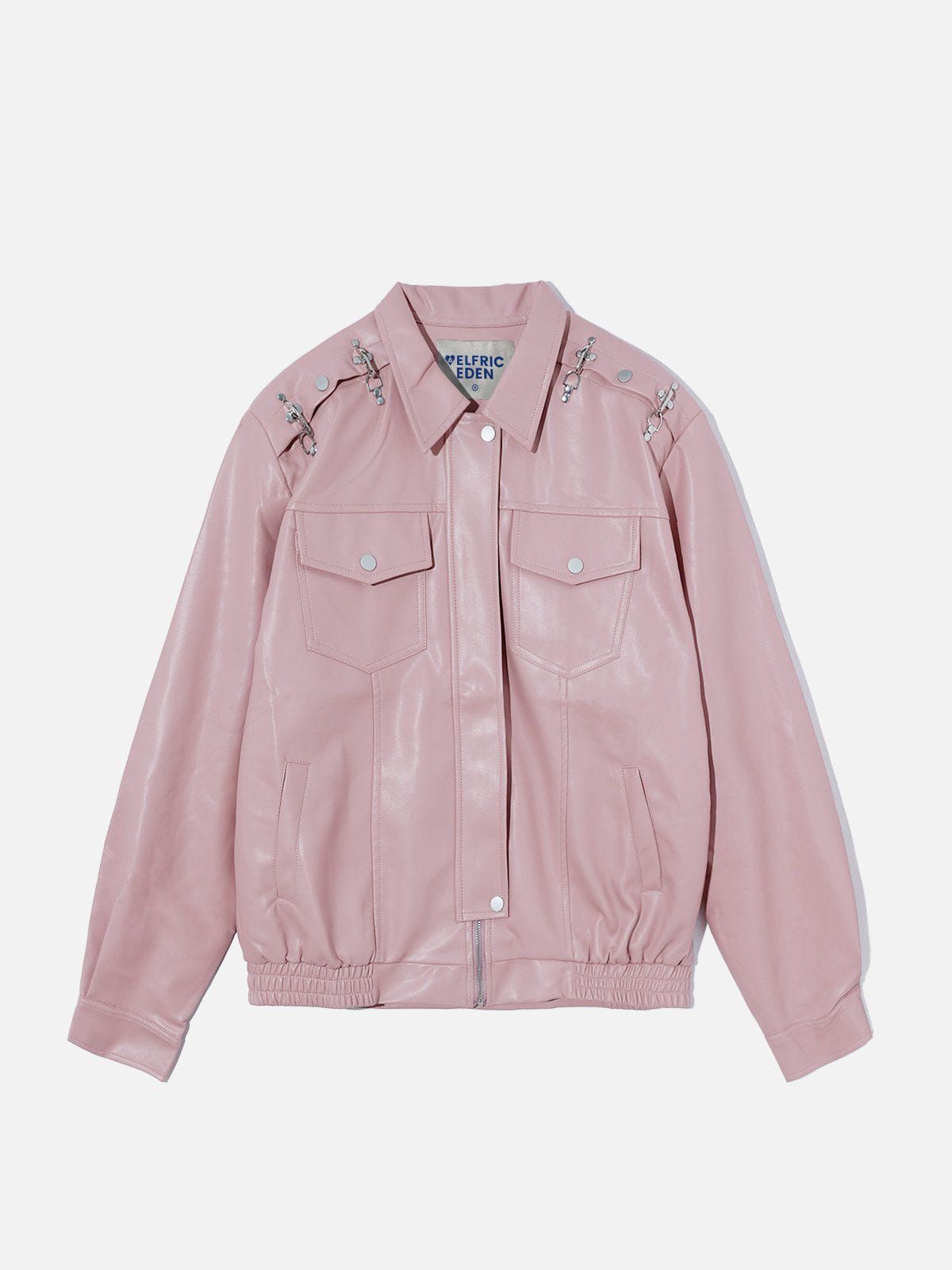 Aelfric Eden Metal Lobster Buckle Patchwork Faux Leather Jacket sold by Aelfric Eden product image thumbnail 2