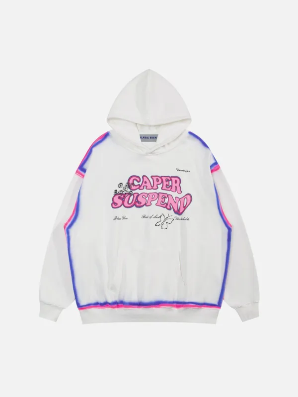 Aelfric Eden Color Blocking Graffiti Hoodie sold by Aelfric Eden