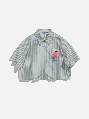 Knitted Strawberry Stripe Tee sold by Aelfric Eden