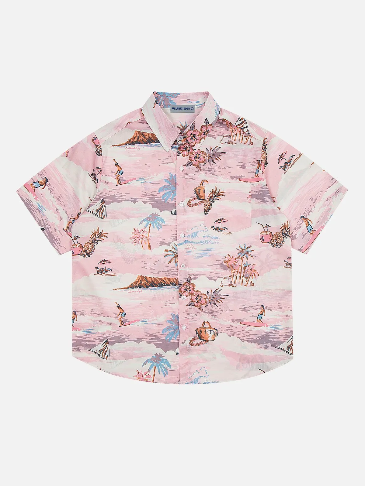 Aelfric Eden Surfing Print Short Sleeve Shirt sold by Aelfric Eden product image thumbnail 2