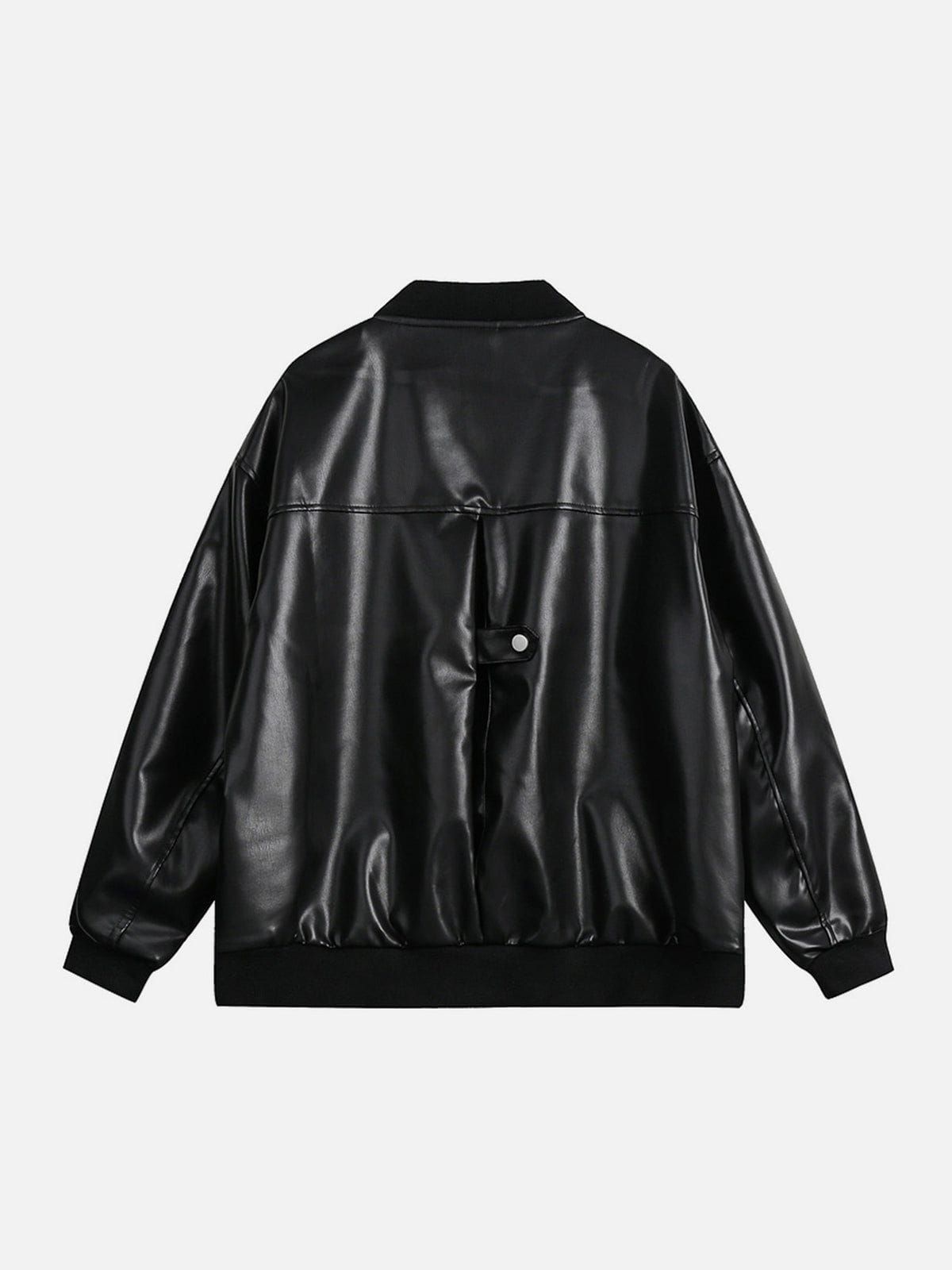 Aelfric Eden Solid Drawstring Leather Jacket sold by Aelfric Eden product image thumbnail 2