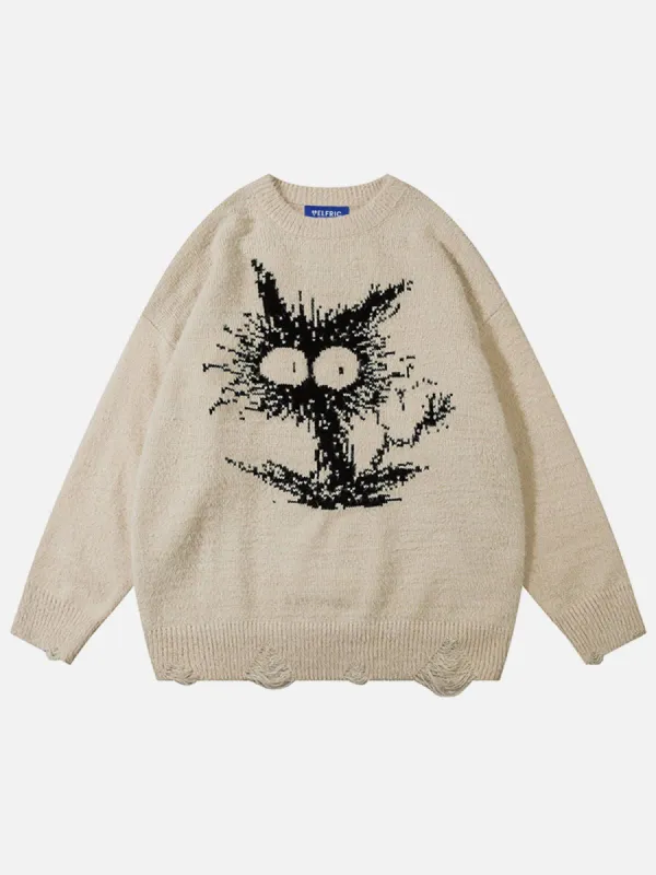 Aelfric Eden Fun Cat Pattern Sweater sold by Aelfric Eden
