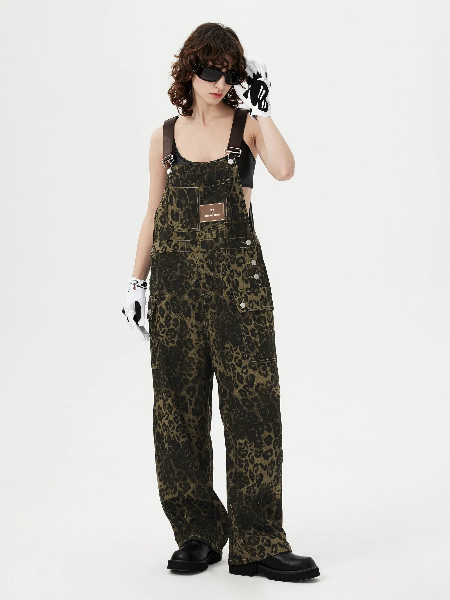 Leopard Print Overalls sold by Aelfric Eden product image thumbnail 4