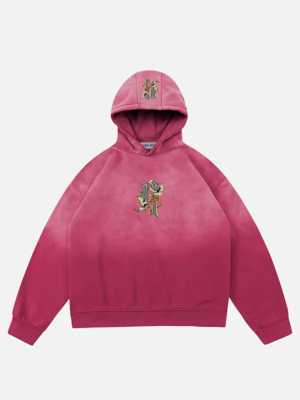 Aelfric Eden Pigeon Gothic Letter Washed Hoodie sold by Aelfric Eden