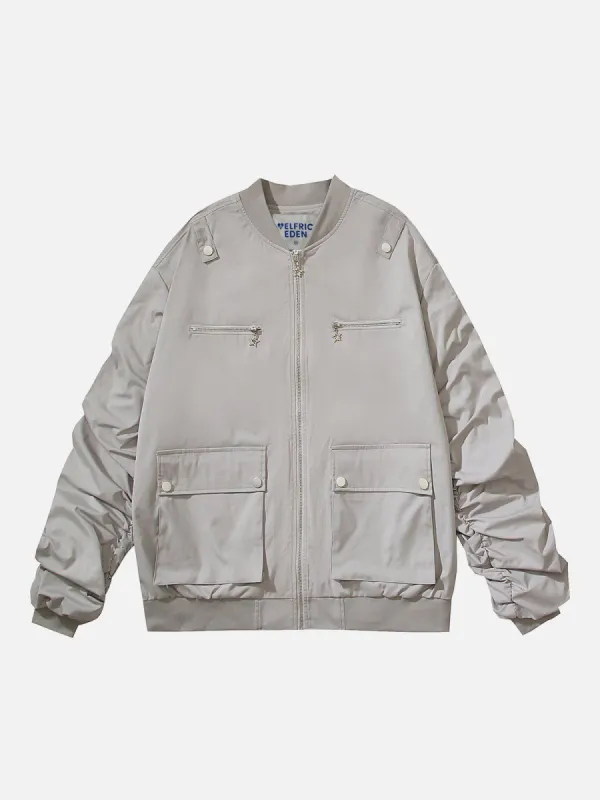 Aelfric Eden Classic Wrinkle Sleeves Bomber Jacket sold by Aelfric Eden