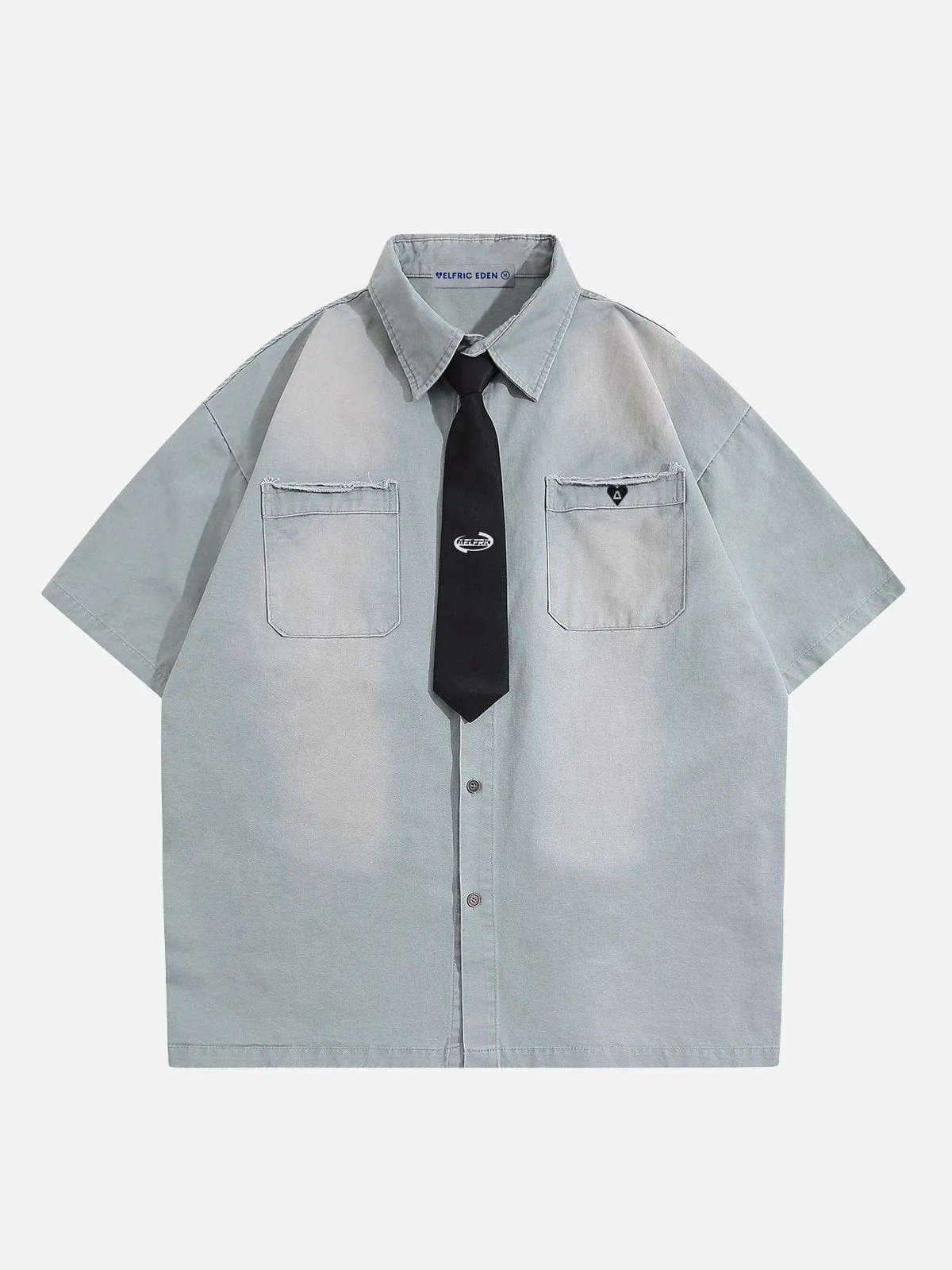 Aelfric Eden Necktie Washed Short Sleeve Shirt | Parallel