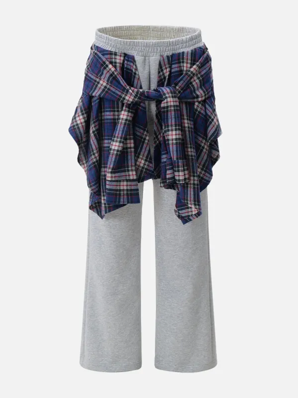 Aelfric Eden Plaid Layered Baggy Sweatpants sold by Aelfric Eden