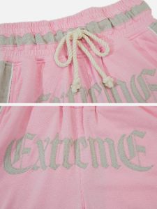 Aelfric Eden Patchwork Letter Embroidery Shorts sold by Aelfric Eden