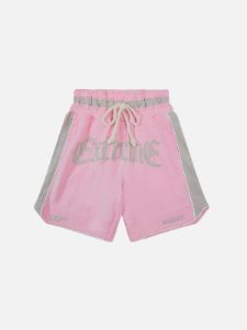 Aelfric Eden Patchwork Letter Embroidery Shorts sold by Aelfric Eden