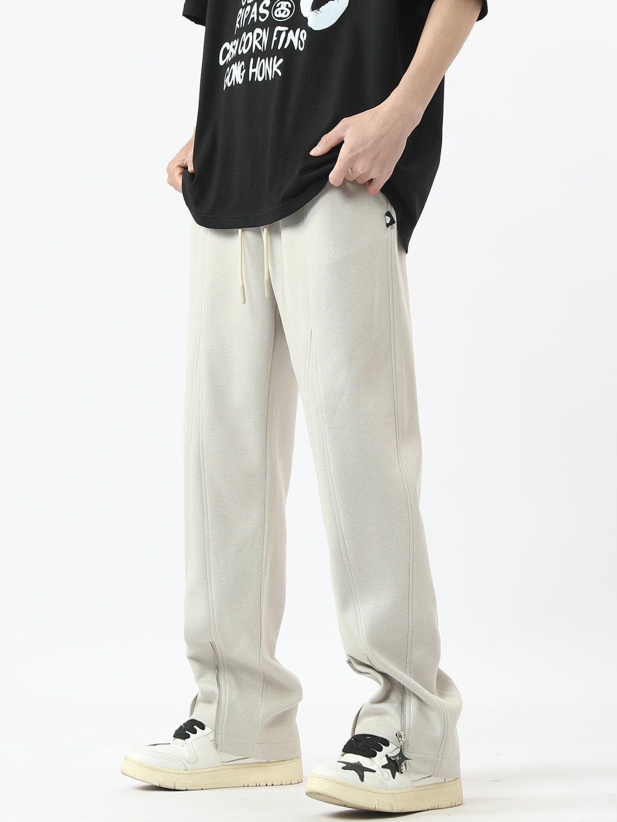 Aelfric Eden Solid Zipper Slit Pants sold by Aelfric Eden