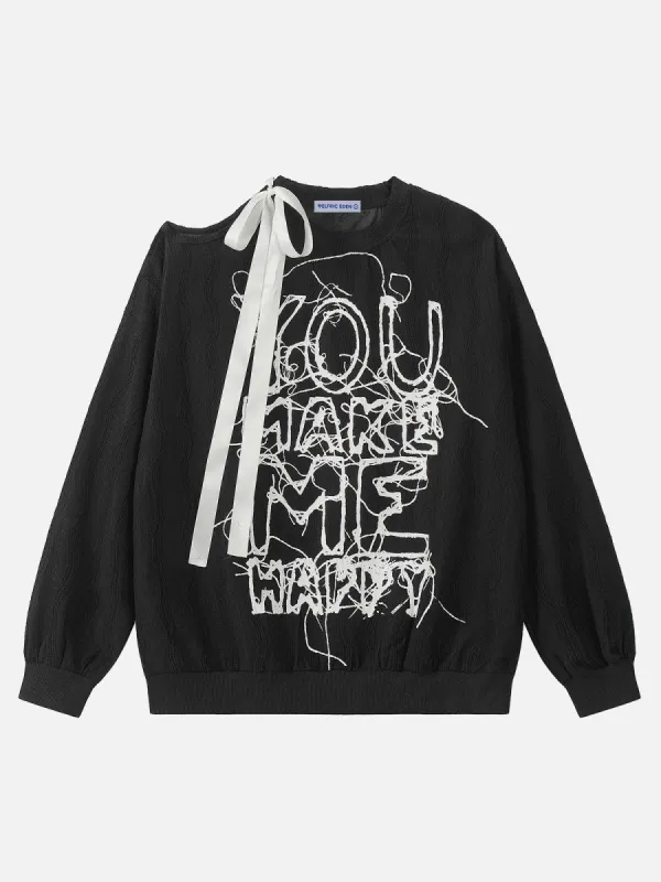 Aelfric Eden Bow Strap Print Sweatshirt sold by Aelfric Eden