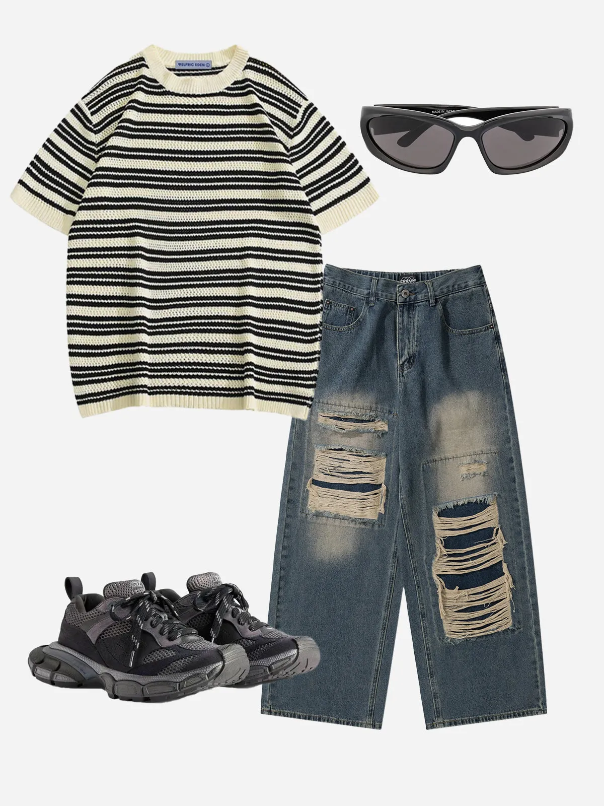 Aelfric Eden Vintage Stripe Cut-Out Tee sold by Aelfric Eden product image thumbnail 2