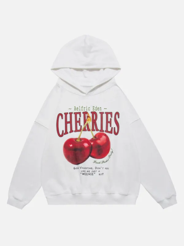 Aelfric Eden Cherry Print Hoodie sold by Aelfric Eden