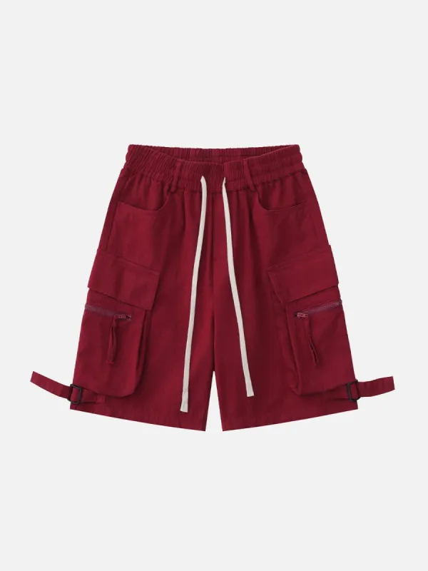 Aelfric Eden Multi-Pocket Cargo Solid Drawstring Shorts sold by Aelfric Eden