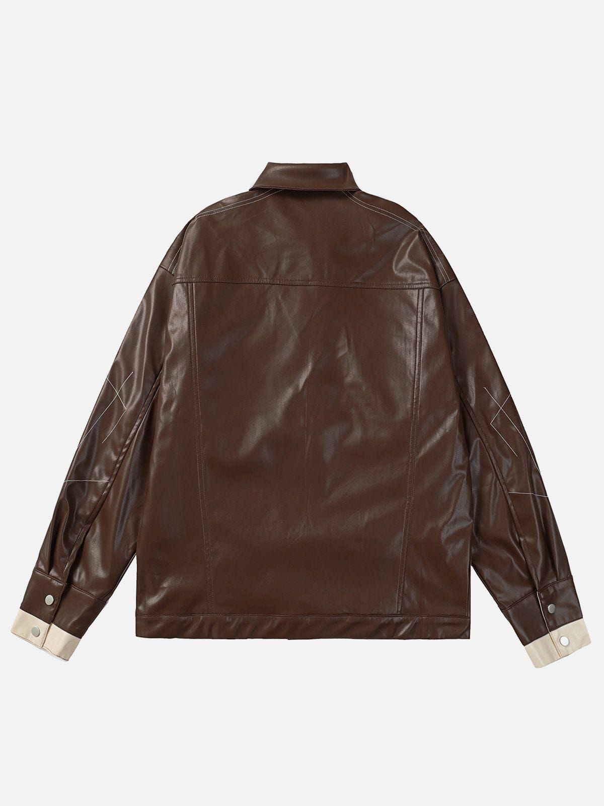 Aelfric Eden Irregular Patchwork Faux Leather Jacket sold by Aelfric Eden product image thumbnail 3