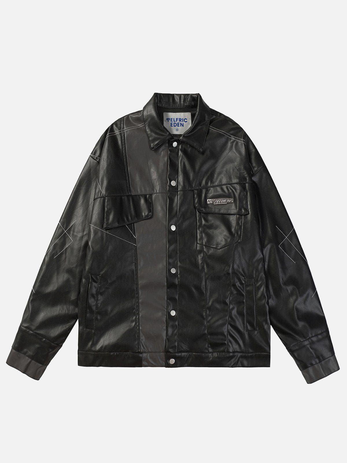 Aelfric Eden Irregular Patchwork Faux Leather Jacket sold by Aelfric Eden product image thumbnail 2