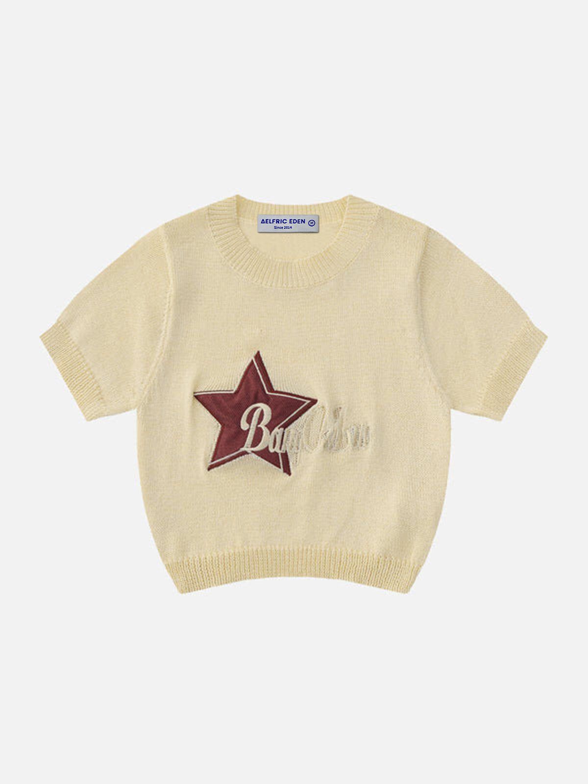 Star Letter Embroidery Tee sold by Aelfric Eden product image thumbnail 6