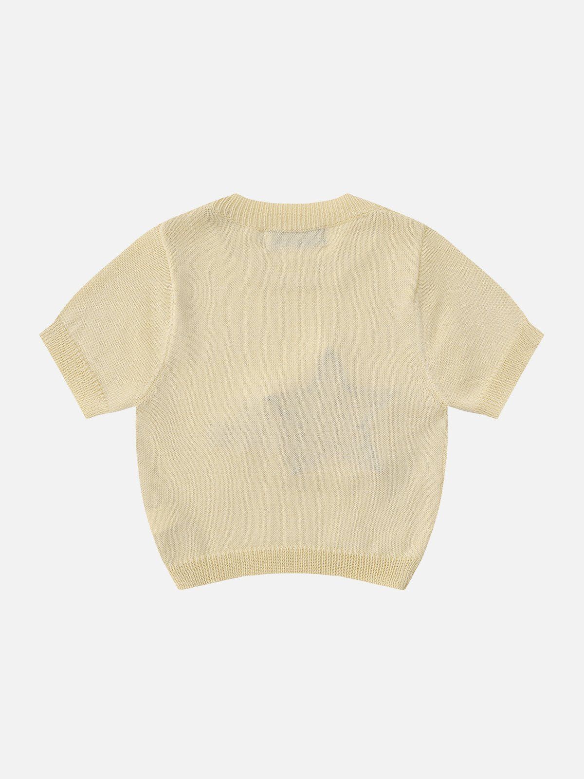 Star Letter Embroidery Tee sold by Aelfric Eden product image thumbnail 5