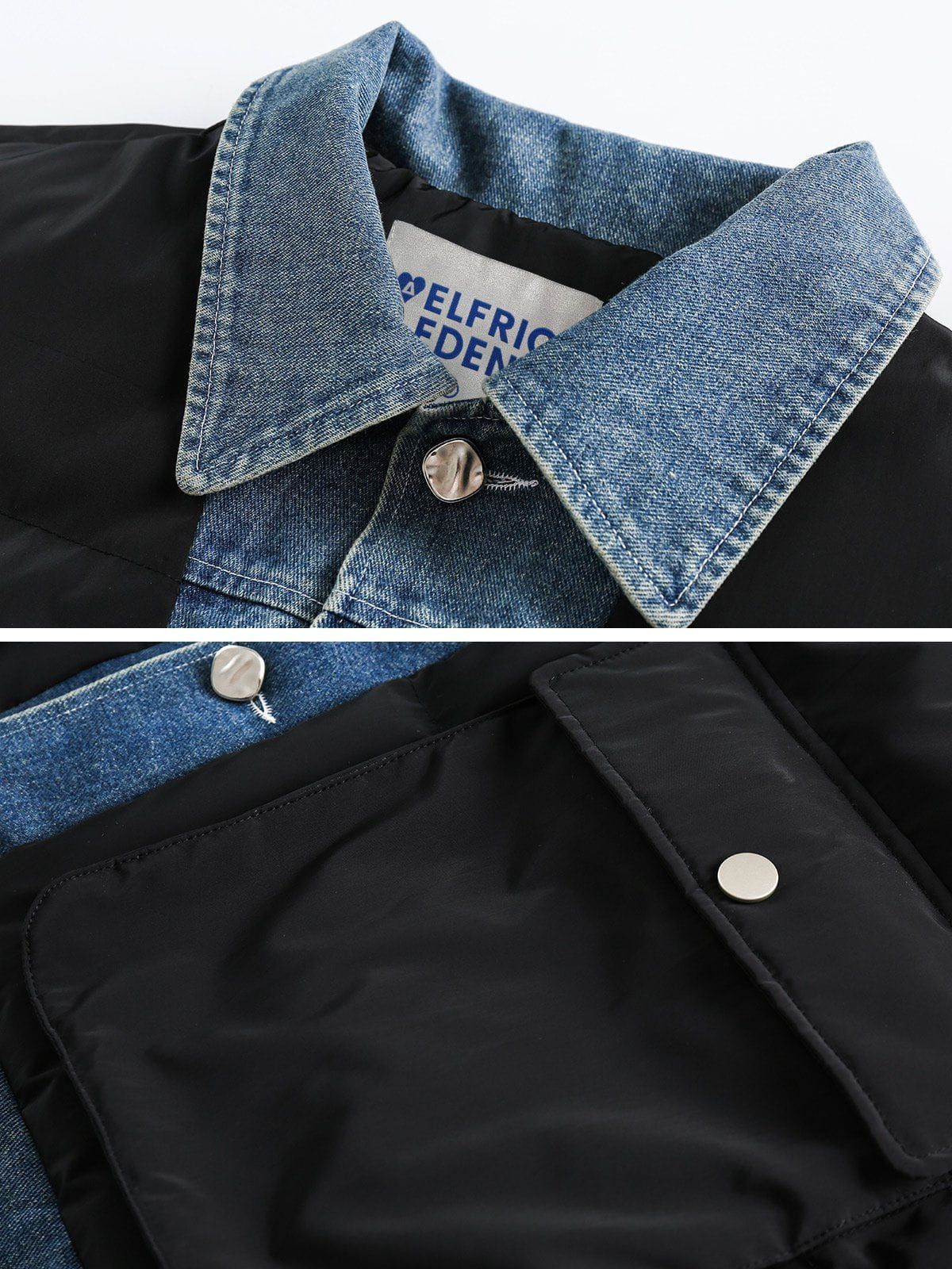 Aelfric Eden Denim Patchwork Coat sold by Aelfric Eden product image thumbnail 3