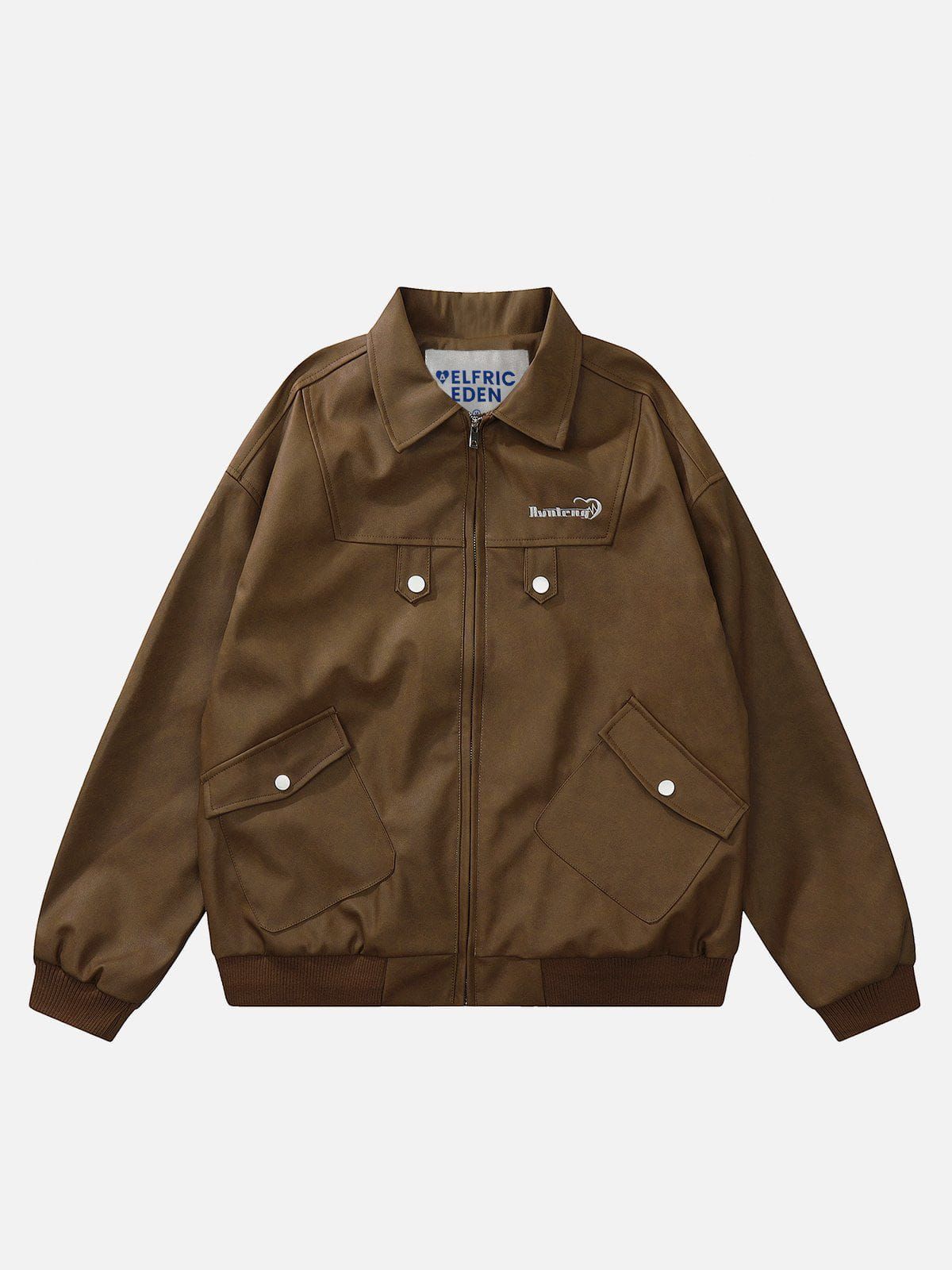 Aelfric Eden Slant Pocket Faux Leather Jacket sold by Aelfric Eden product image thumbnail 2