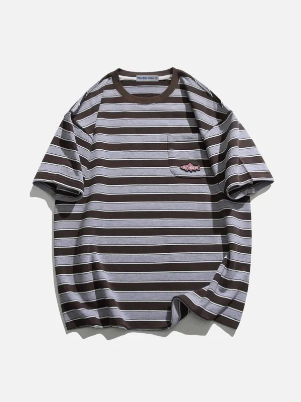Aelfric Eden Stripe 3D Embroidery Tee sold by Aelfric Eden