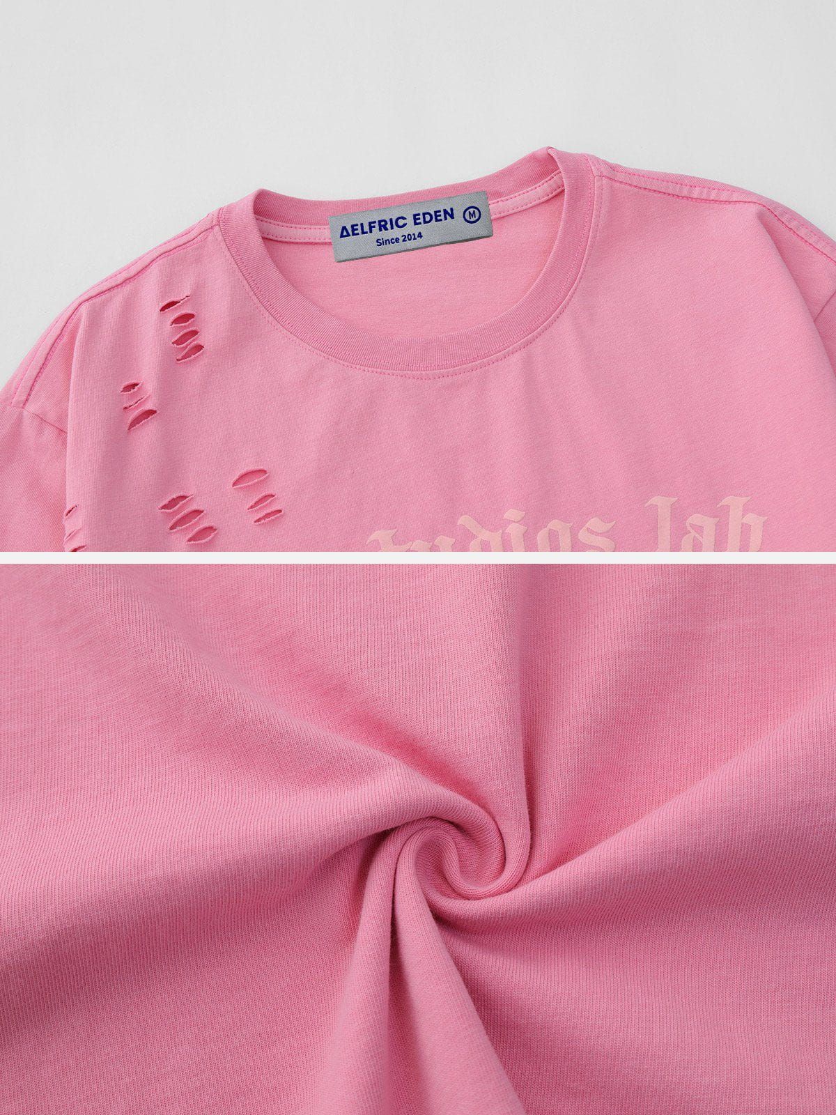 Aelfric Eden Distressed Letter Print Tee sold by Aelfric Eden product image thumbnail 4