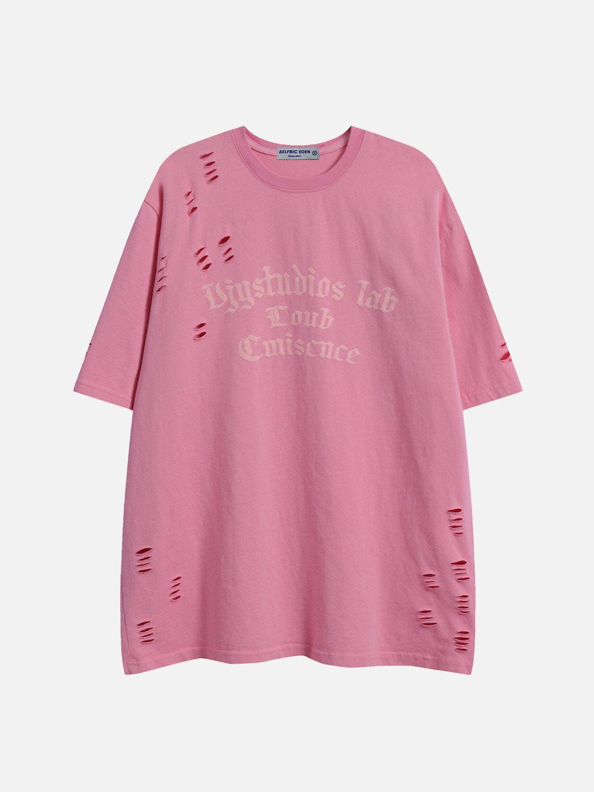 Aelfric Eden Distressed Letter Print Tee sold by Aelfric Eden